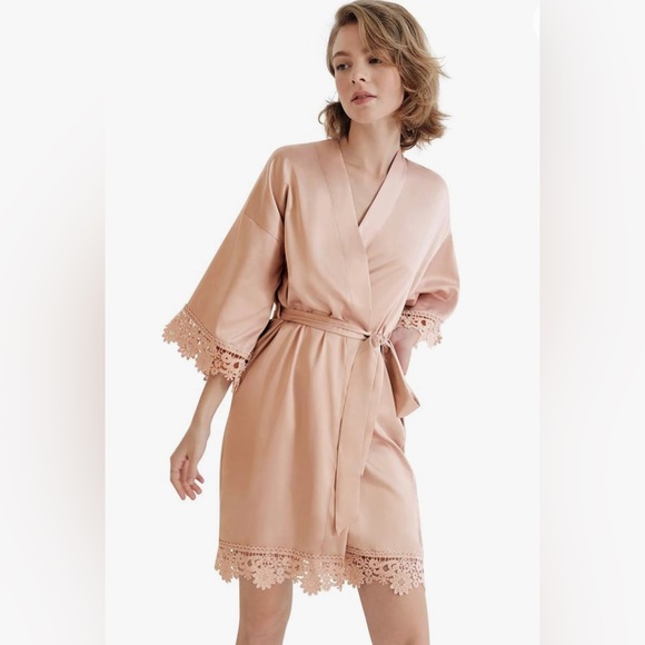 Other - SIORO Women's Satin Robe Silk Kimono Bathrobe